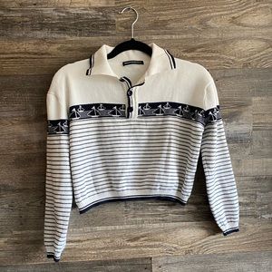 BRANDY MELVILLE CROPPED SAILBOAT SWEATER